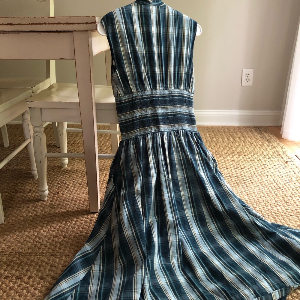 New: Anthropologie Tommie Zip-Front Midi Dress. Plaid. Pockets. Size XS - Picture 9 of 16